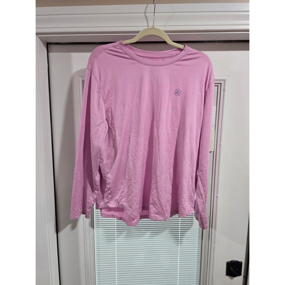Lauren James Pink Long Sleeve Marlin Graphic T-Shirt Womens Large Stretch Tee